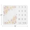 Sweet Jojo Designs Girl Baby Milestone Blanket Watercolor Floral Yellow And Pink - 4 of 4