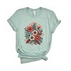Simply Sage Market Wild and Free Colorful Flowers Short Sleeve Tee - M - Seafoam - 2 of 4