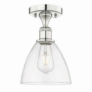 Bristol Glass - 1 Light Semi-Flush Mount In Industrial Style-10.25 Inches Tall and 7.5 Inches Wide - 1 of 1