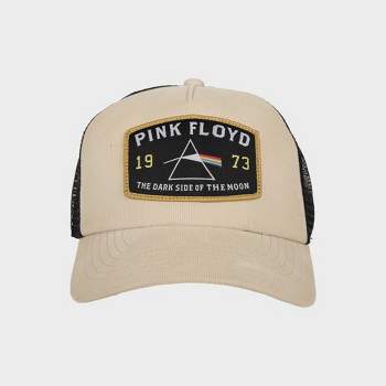 Men's Pink Floyd Letter Print Cotton Baseball Hat - Tan