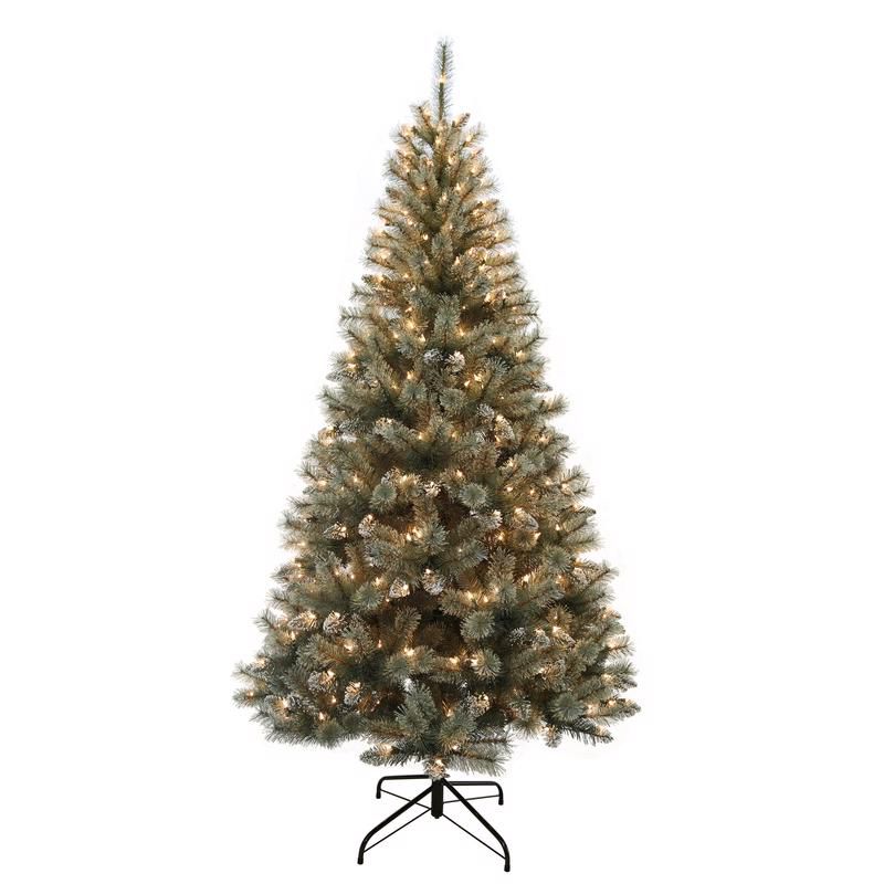 Celebrations 7 ft. Full Incandescent 400 lights Cashmere Christmas Tree, 1 of 2