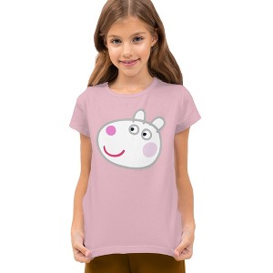 Boys' Short Sleeve Peppa Pig Suzy Sheep Face T-Shirt - 1 of 4
