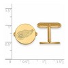 Black Bow Jewelry 14k Yellow Gold Plated Sterling Silver Detroit Red Wings NHL Cuff Links - 2 of 3