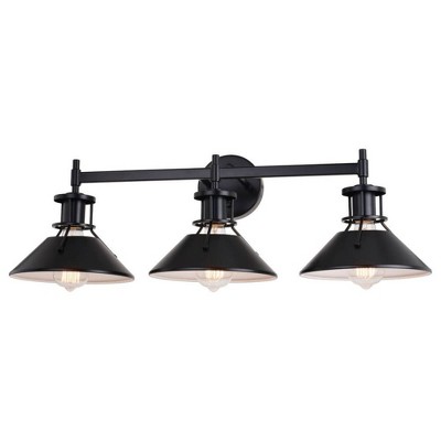 Vaxcel Canton 3 - Light Vanity in  Black/Matte White