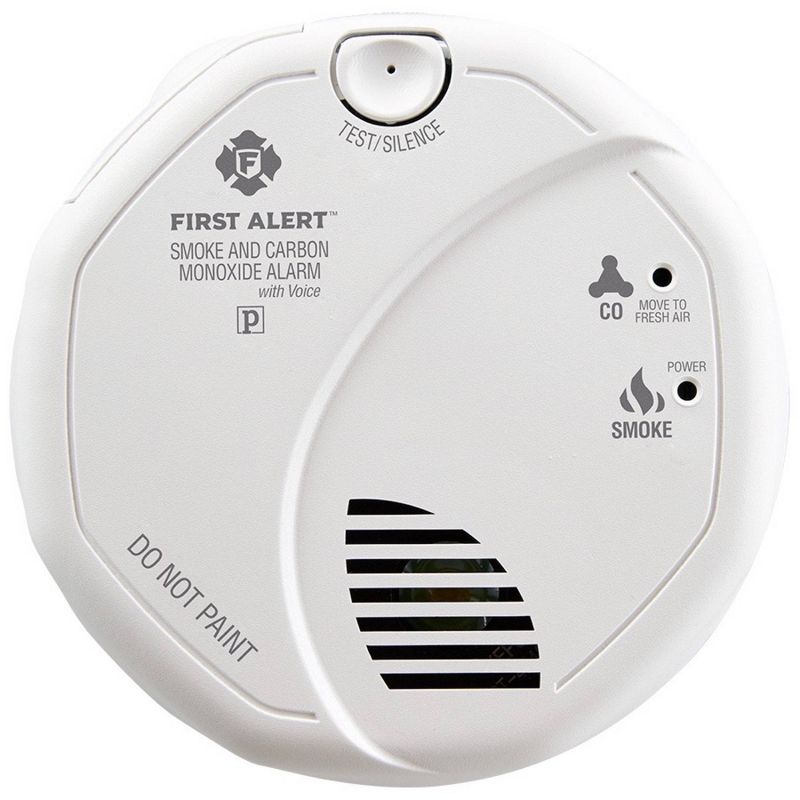 First Alert SC7010BPVCN Hardwired Smoke &#38; Carbon Monoxide Detector with Voice Location and Battery Backup, 1 of 8