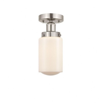 Dover - 1 Light Semi-Flush Mount In Industrial Style-8.25 Inches Tall and 6.5 Inches Wide