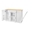 Maliang Kitchen Storage Islands with Drawers, Trash Can Storage, 53.2"W x 20.9"D x 38.0"H - 3 of 4
