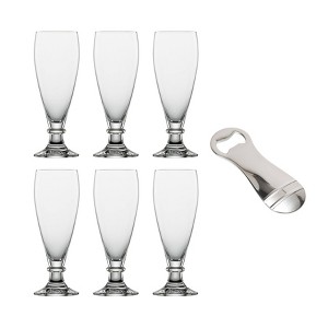 Schott Zwiesel 7pc 13.9oz Pilsners Glasses with Bottle Opener: Beer Lovers Set, Dishwasher-Safe Drinkware, Footed Pilsner - 1 of 3