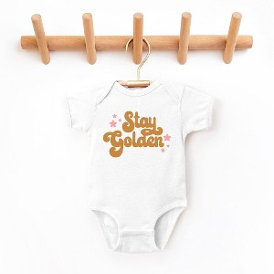 The Juniper Shop Stay Golden Stars Baby Bodysuit - 1 of 2