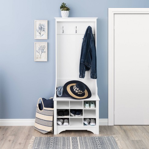 Prepac Space-Saving Shoe Rack Entryway Organizer in Gray