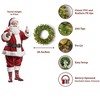 King Of Christmas 24" Pre-Lit Artificial Christmas Wreath with Lights, Battery Operated Cypress Spruce Christmas Wreaths - 2 of 4