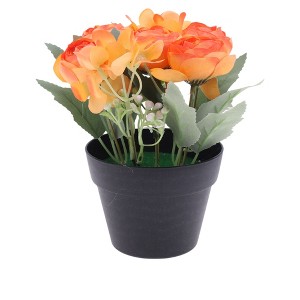 Unique Bargains Artificial Plants Hydrangea Tea Bud Plastic 4.33"x4.33"x7.87" 1 Pcs - 1 of 4