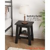 End Table with Storage & Night Stand 2-Tier Side Table - Compact Farmhouse Bedside Table for Small Bedrooms, Living Room Accent Furniture - 4 of 4