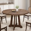 Round Dining Table for 4,Kitchen Dining Room Circle Dinner Pedestal Table,Space Saving Wood Kitchen & Dining Room Furniture - 4 of 4
