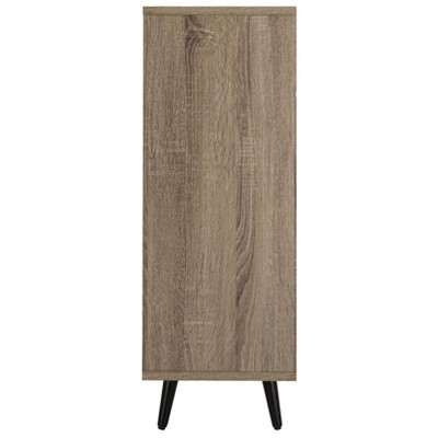 Dubai Collector's Fair Inspired Oak and Black Mid Century Etagere