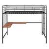 NicBex Twin/Full Size Loft Bed with Desk & Metal Grid,Space-Saving Twin Loft Bed with Study Area,Sturdy Metal Loft Bed for Teens,Adults - 4 of 4