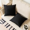 Outdoor Waterproof Pillow Covers, 2 - Pack, 18x18 inch Black for Patio, Tent, Couch - 4 of 4