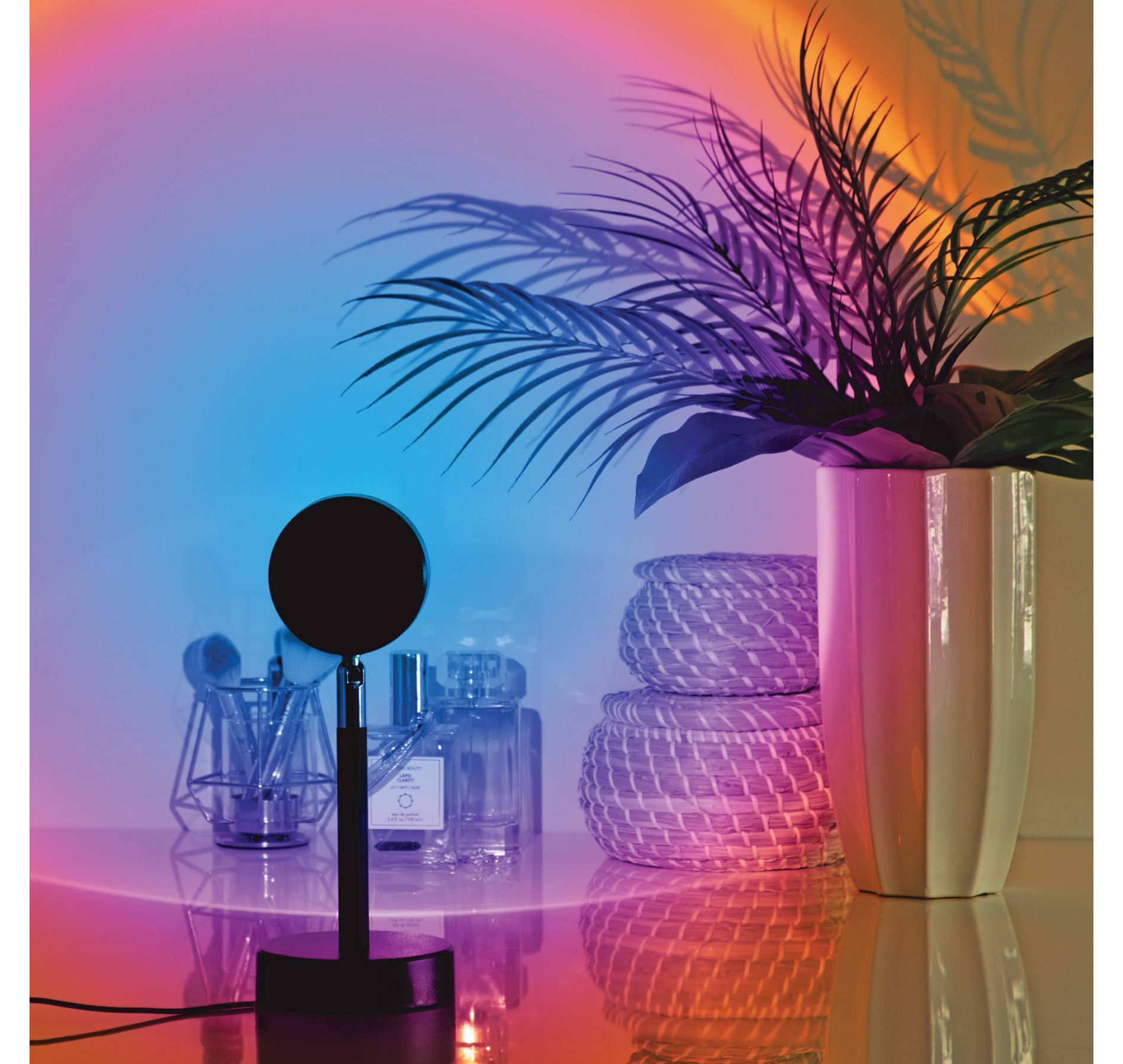 RGB Sunset Projector Light with Remote Black - West & Arrow