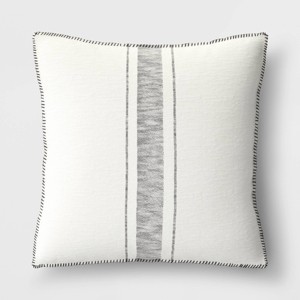 Oversized Placed Striped Square Throw Pillow - Threshold™ - 1 of 4