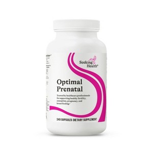 Seeking Health Optimal Prenatal, Women’s Vitamin with B12, Methylfolate, Choline, and Methylation Support, Vegetarian Capsules (240 Capsules) - 1 of 4