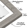 Americanflat 5x7 Picture Frame - Use as 4x6 Frame with Mat or Display 5x7 Photo Without Mat - Hudson Collection - Grey Wood - 3 of 4