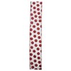 Northlight Silver and Red Glittering Polka Dots Christmas Wired Craft Ribbon 2.5" x 10 Yards - 2 of 3