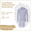 Galaxy By Harvic Men's Slim Fit  Long  Sleeve Stretch Printed Dress Shirts - 3 of 4