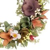 Northlight Rose and Pansy Artificial Wooden Spring Wreath - 10" - 3 of 4