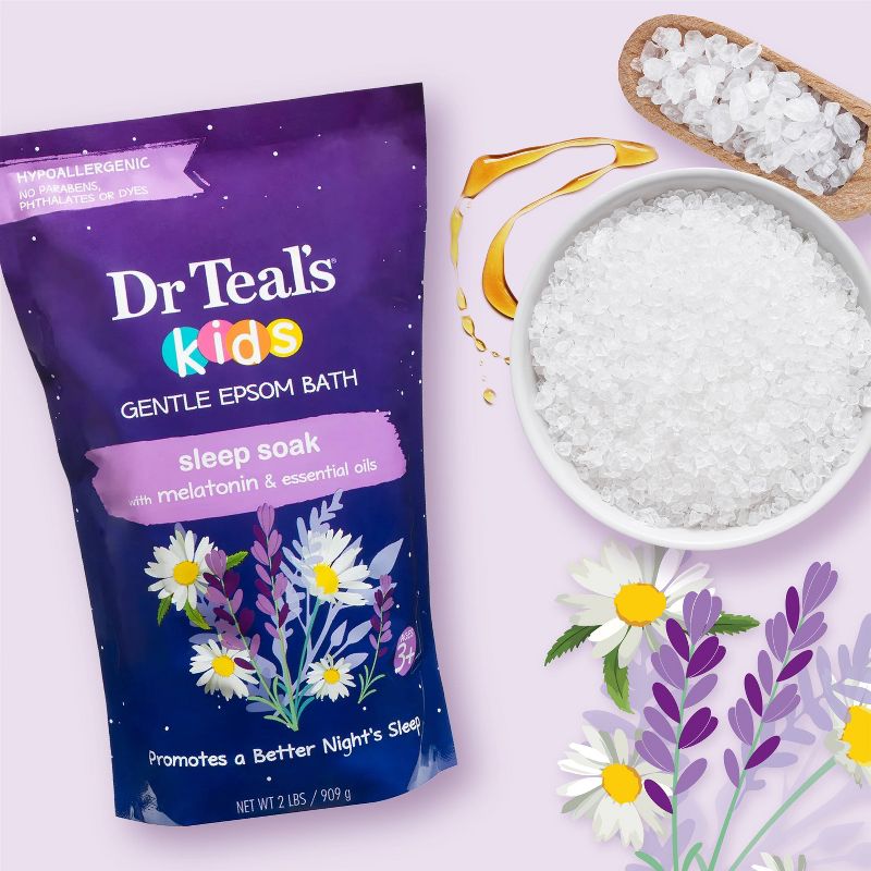 Dr Teal&#39;s Kids Sleep Epsom Salt Soak with Melatonin &#38; Essential Oils - 2lbs, 5 of 10