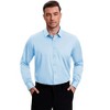 INSPIRE CHIC Men's Point Collar Long Sleeve Button Down Solid Color Formal Dress Shirts - 4 of 4