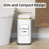 Aoibox 8L Small Bathroom Trash Can with Lid, Swing-Top Rectangular Waste Bin, Stainless Steel Garbage Can for Home, Office, Toilet,Bedroom,Living-Room - 2 of 4