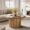 Tribesigns 31.5" Round Coffee Table, Farmhouse Circle Center Cocktail Table, Wood Living Room Tables for Apartment, Small Space - 4 of 4