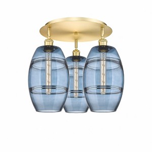 Vaz - 3 Light Flush Mount In Industrial Style-10.88 Inches Tall and 19.75 Inches Wide - 1 of 1