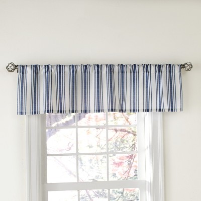 Lakeside Farmhouse Striped Window Valance Treatment for the Kitchen or Bathroom