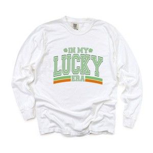 Simply Sage Market Women's In My Lucky Era Long Sleeve Garment Dyed Tee - 1 of 3