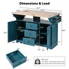 OUTSUPPLY Large Kitchen Island with Drop Leaves, Rolling Cart with 3 Drawers, Spice Rack for Dining & Storage - 2 of 4