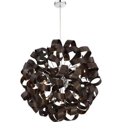 Millenia Crystal Chrome 31" Swirling Pendant Light