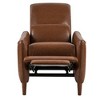 Christopher Knight Home Owen Upholstered Recliner Chair with Rubberwood Tapered Legs Cognac - 4 of 4
