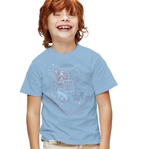 Boys' Harry Potter Hand Drawn Hogwarts Shield T-Shirt - 1 of 4