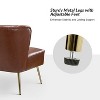 Monica 47" Contemporary Wing back Loveseat for  Living Room and Bedroom Comfy Armless 2-Seater Sofa with Metal Legs | KARAT HOME - 4 of 4
