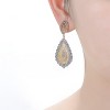Guili Rhodium and 14K Gold Plated Cubic Zirconia Drop Earrings for Elegant Sparkling Look, Perfect Jewelry for Everyday or Special Occasions - 3 of 3