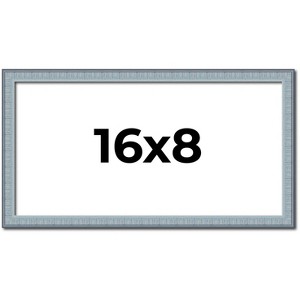 PosterPalooza | Panoramic Textured Blue Picture Frame - UV Acrylic, Foam Board Backing, Hanging Hardware - 1 of 4