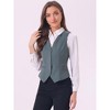 INSPIRE CHIC Women's V Neck Sleeveless Retro Waistcoat Vest - 4 of 4