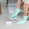 OU Scrub Brush with Ergonomic Handle, All Purpose Heavy Duty Cleaning Scrubber for Bathroom & Kitchen with Nonslip Handle, Scraper Edge & Hanging Loop - 3 of 4