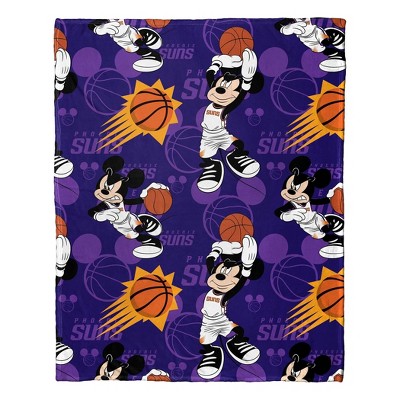 NBA Phoenix Suns Mickey Silk Touch Throw Blanket and Hugger