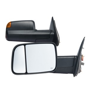 VEVOR Towing Mirrors Fit for Dodge Ram 1500 2002-2008, 2500 3500 2003-2009 Power Heated with Signal Light & Puddle Light, Black - 1 of 4
