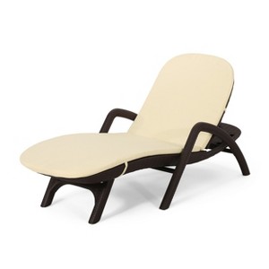 GDFStudio Ethan Outdoor Faux Wicker Adjustable Chaise Lounge with Cushion - 1 of 4