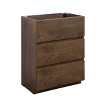 DOMETOUR Floor Cabinet Without Basin, Walnut Color, With Three Drawers, Pre-Assembled - 2 of 4