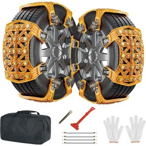 Docred Upgraded Snow Chains 8/10 Pack, Tire Chains for Cars/SUVs/Pickup Trucks, Emergency Anti Slip Tire Traction Chains for Tire Width - 1 of 4