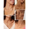 Layered Heart Initial Necklace for Women, Stainless Steel/18K Gold Dainty Letter Charm Gold-Plated-L I - 3 of 4